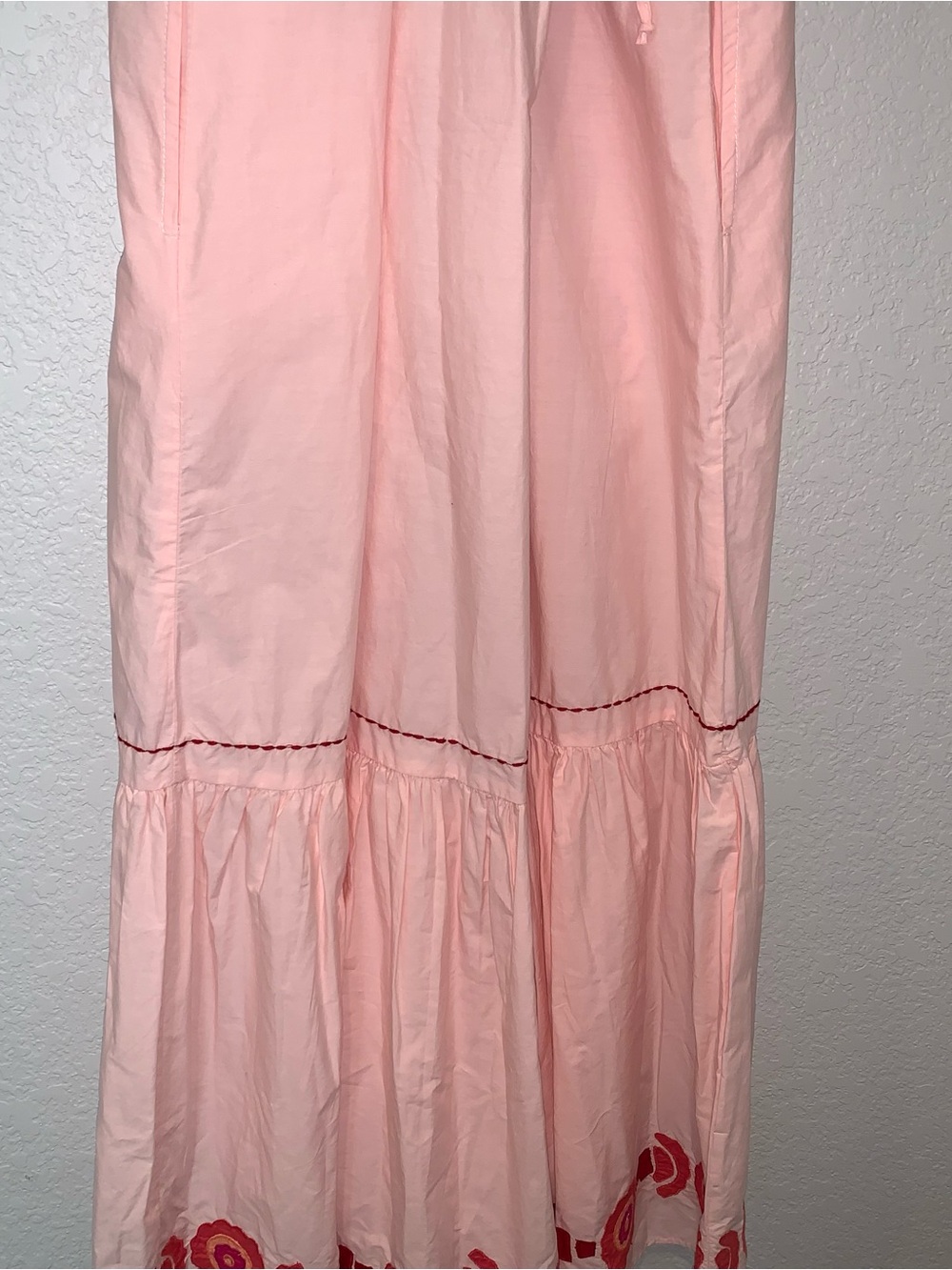 New $89 Zara Embroidered Pink Maxi Dress Limited Edition Small 0881/131 - Picture 12 of 13